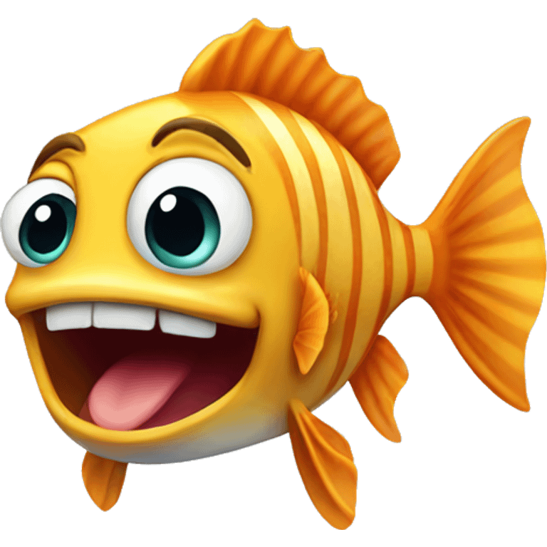 Fish singing happy birthday  emoji