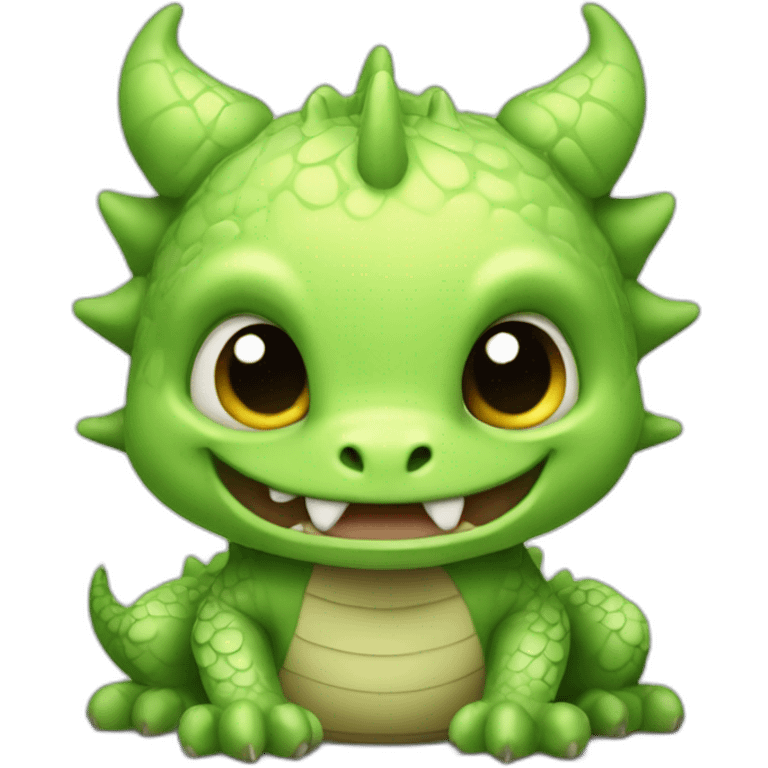 Bébé dragon squelette emoji