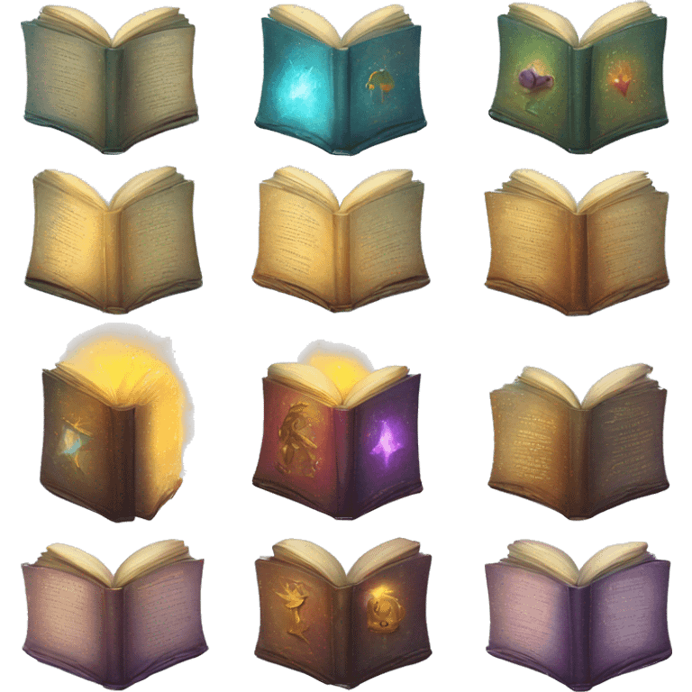 Iridescent fantasy books emoji