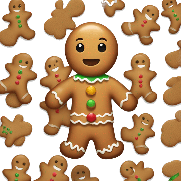 cute gingerbread man emoji