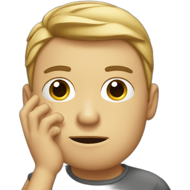 Puzzled man scratching head emoji