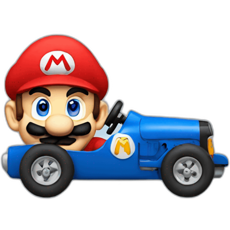 Mario driving emoji