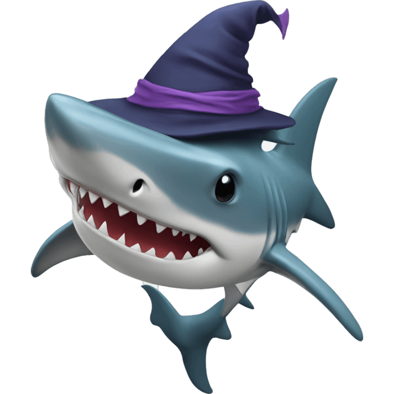 shark with wizard hat emoji