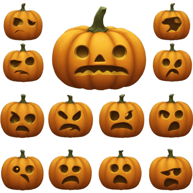 Pumpkin spooky emoji