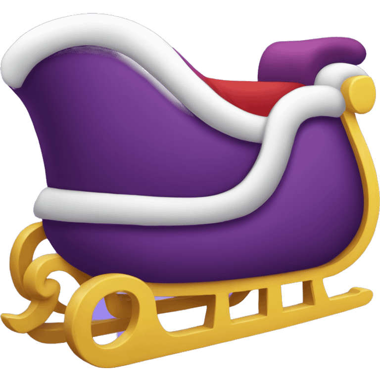 Purple Santa’s sleigh  emoji