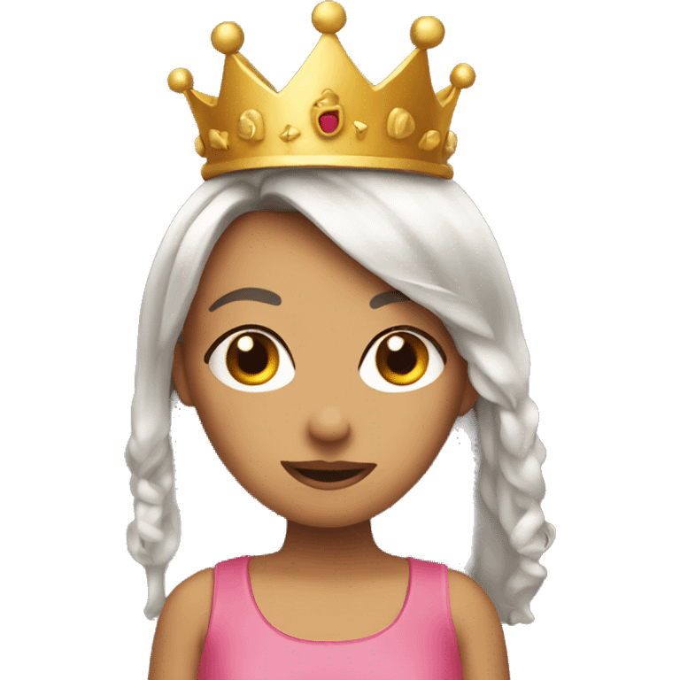 Sassy girl emoji with crown on head emoji