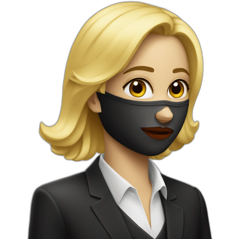 Noir fait l'amour a une blonde emoji