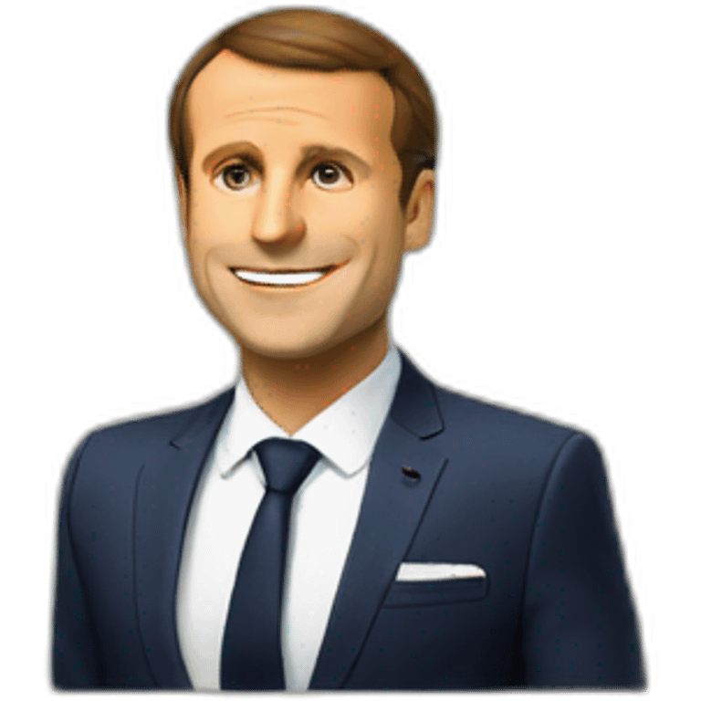 macron avec bière emoji