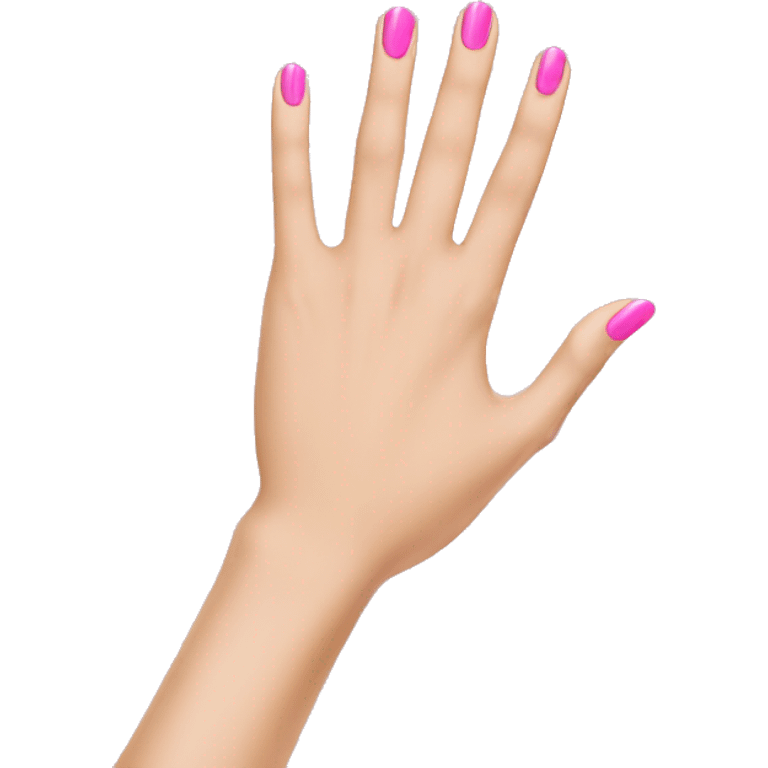 Hand with pink nail polish  emoji