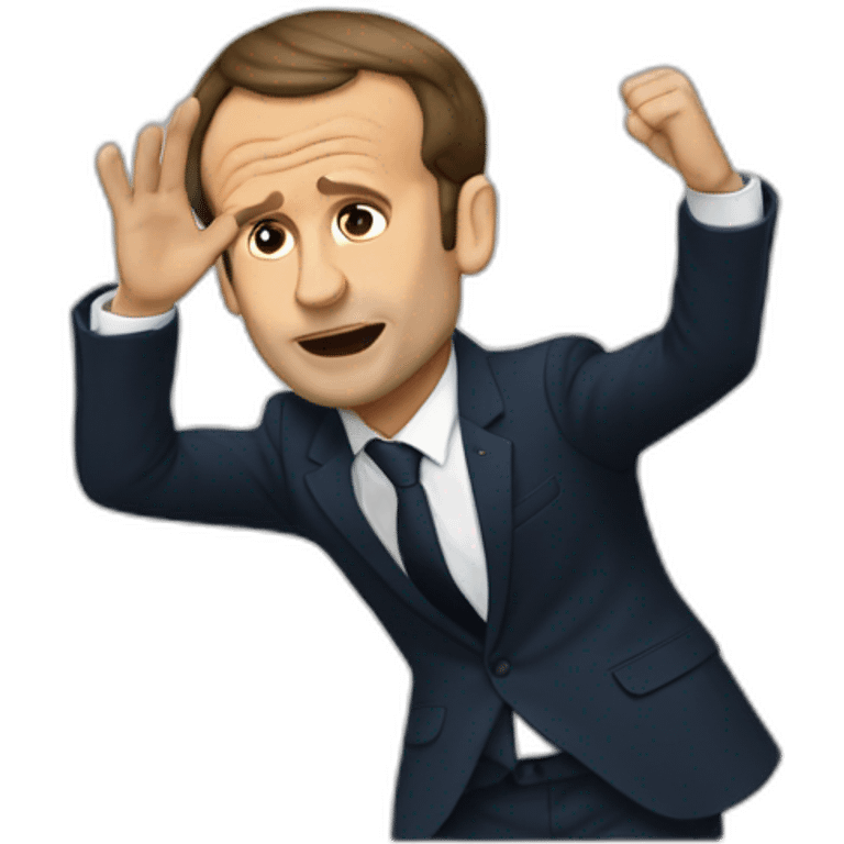 macron qui fais un dab emoji