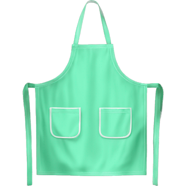 Realistic mint green kitchen apron isolated  emoji