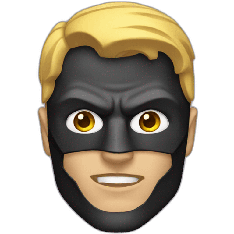 Batman Mask with total White eyes emoji