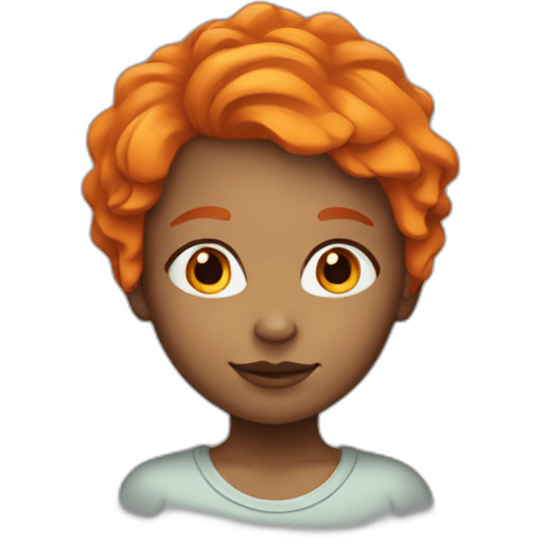 Girl with orange hair emoji