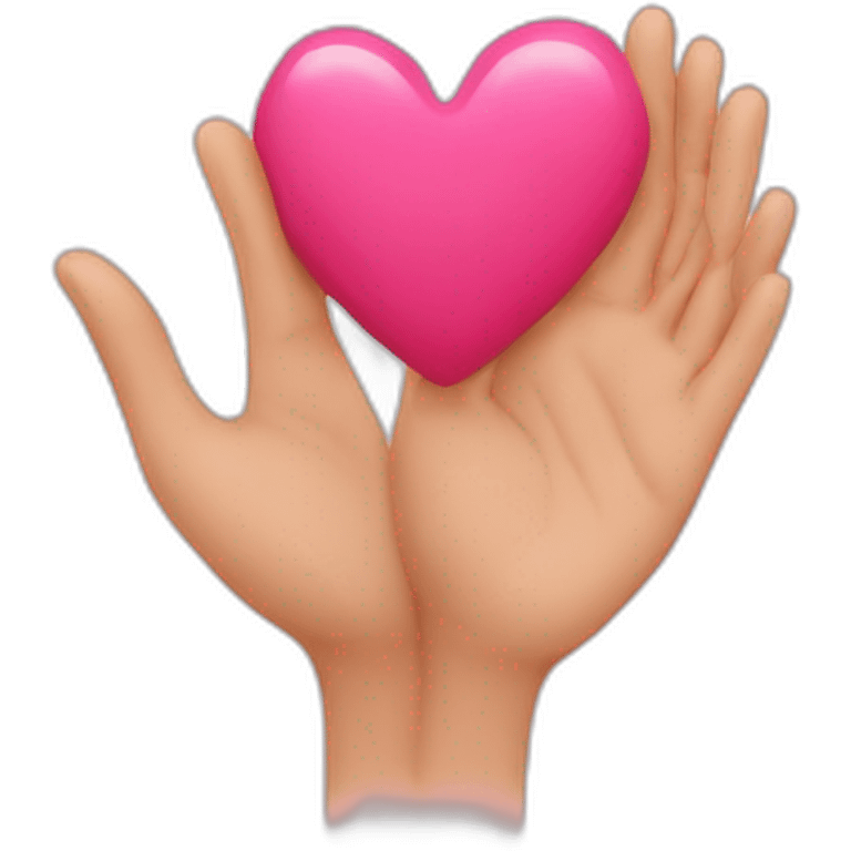 Emojis coeur avec les mains qui font un coeur emoji