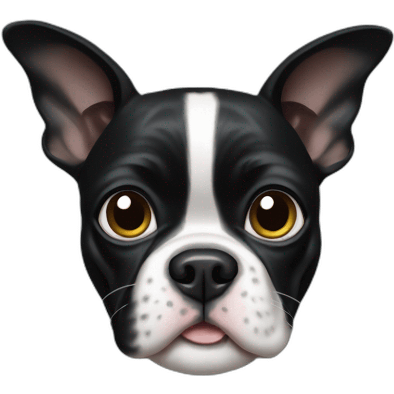 Black boston terrier emoji