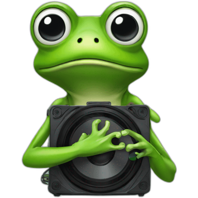 Dj frog emoji