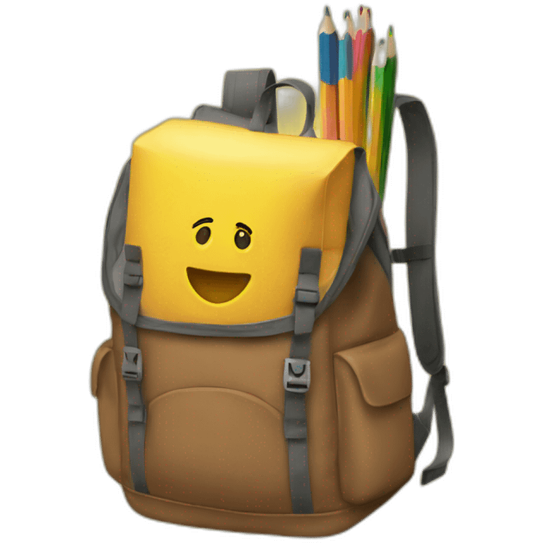 pencil in a backpack emoji