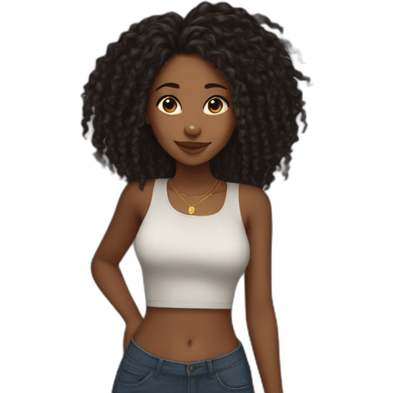 black girl with golden locs with 5 cats emoji