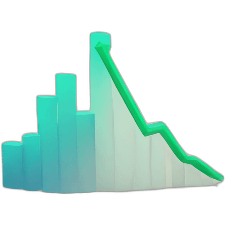 a graph of growing market from low to high emoji