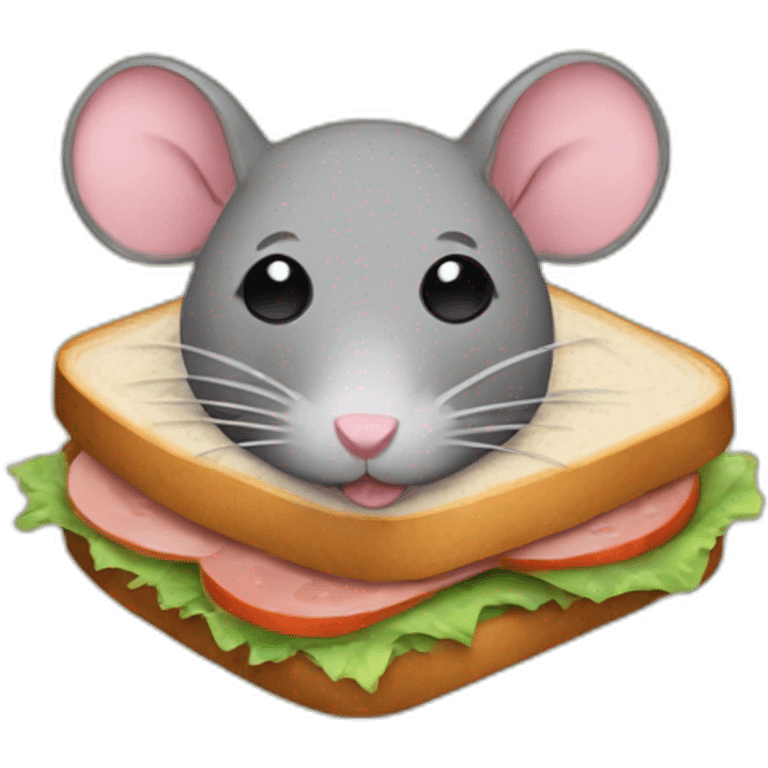 rat in a sandwich emoji