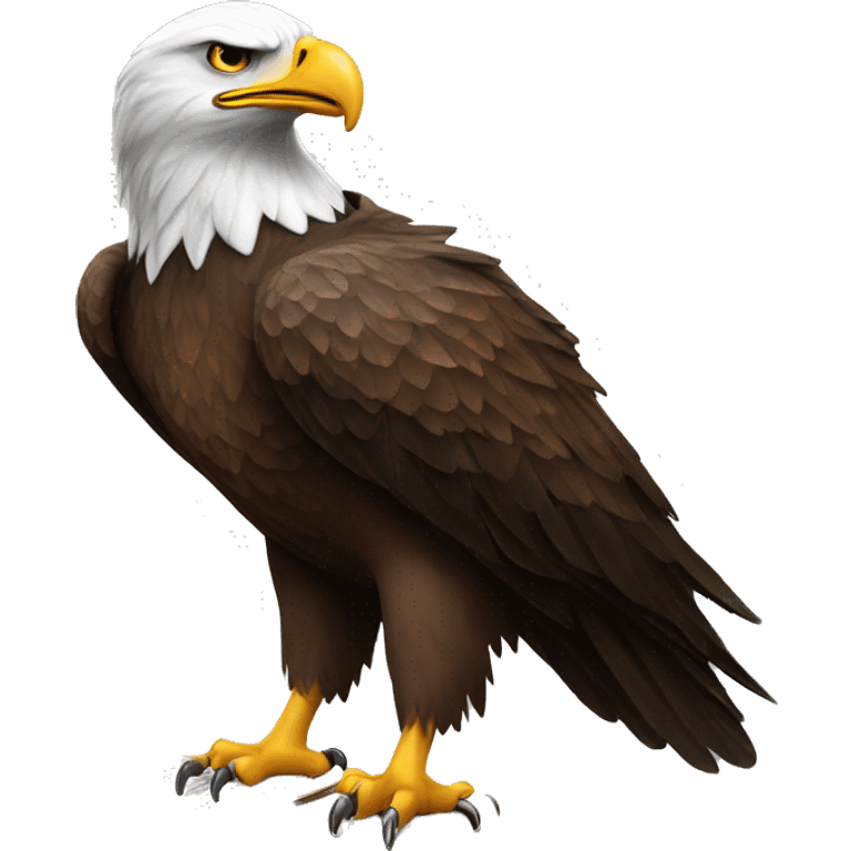 Eagle + writing hand with pen emoji