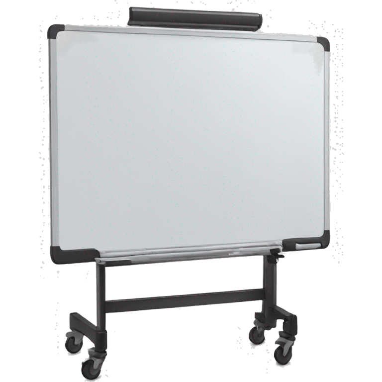 whiteboard on stand with wheels emoji