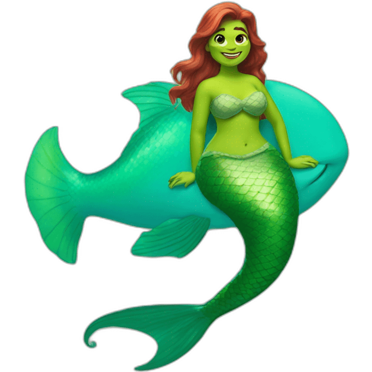 Shrek the mermaid emoji