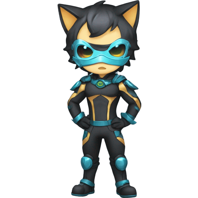 Catboy-Chibi-Sona-Shiny-Fakémon with a mask full body emoji