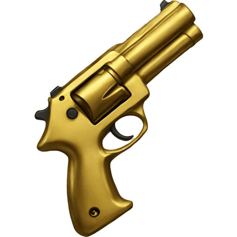 A gold gun  emoji