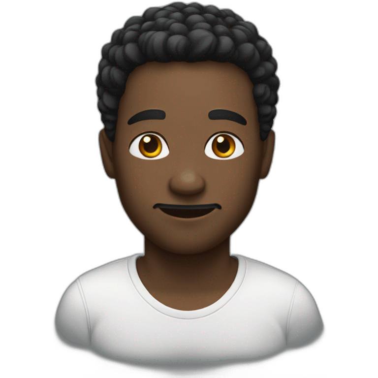 White and black man emoji