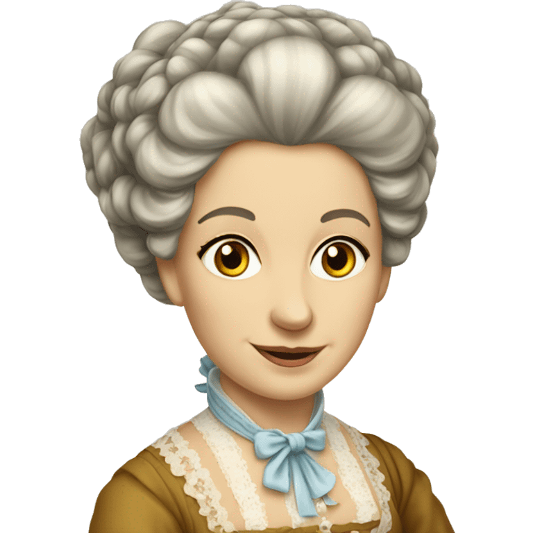 18th century Swiss lady in dress emoji