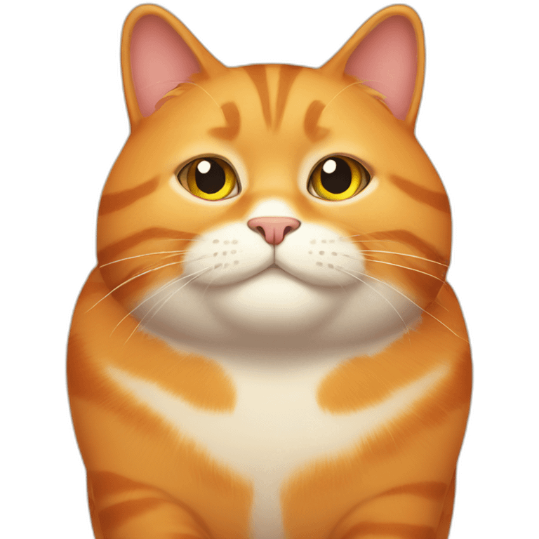 Orange fat cat emoji