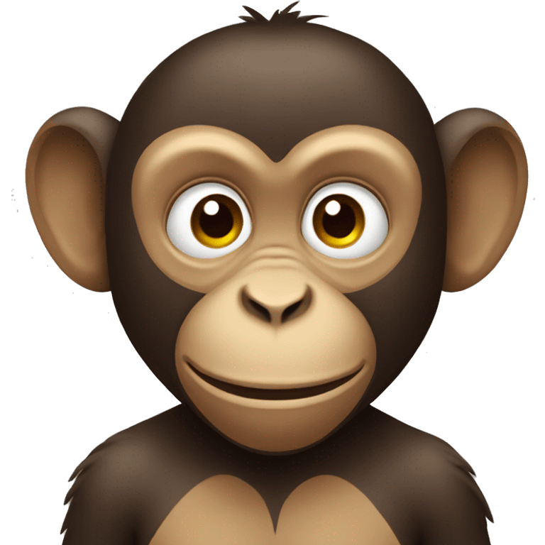 a monkey with apple head emoji