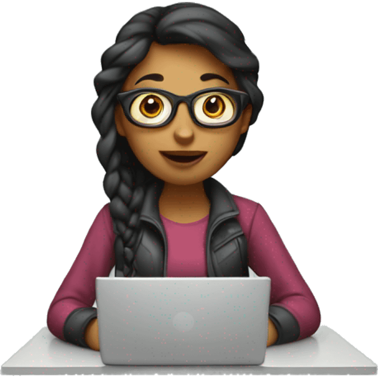 developer girl with laptop emoji