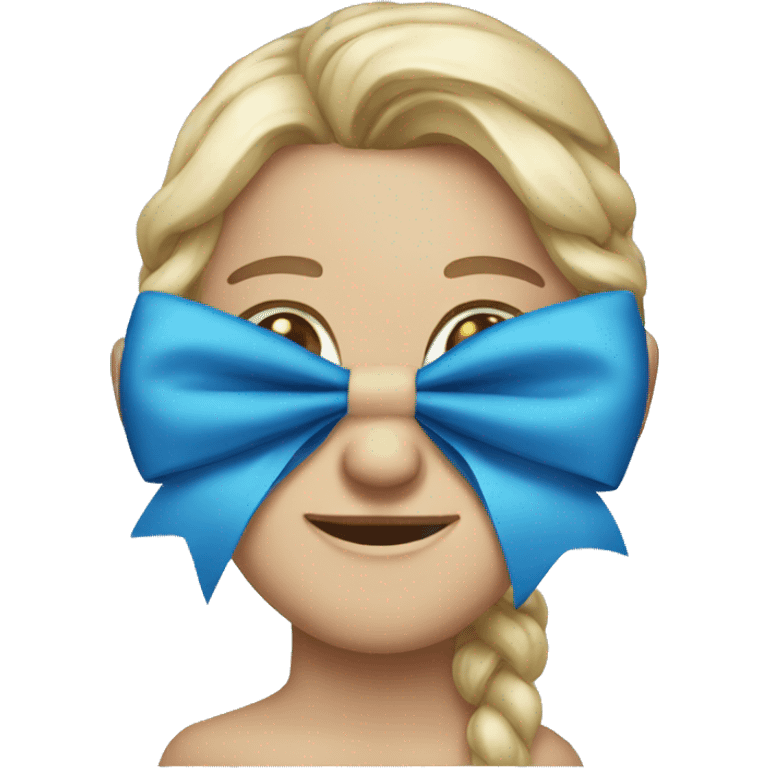 blue bow  emoji