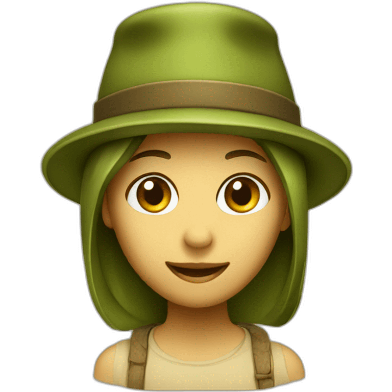 olive with a hat olive emoji