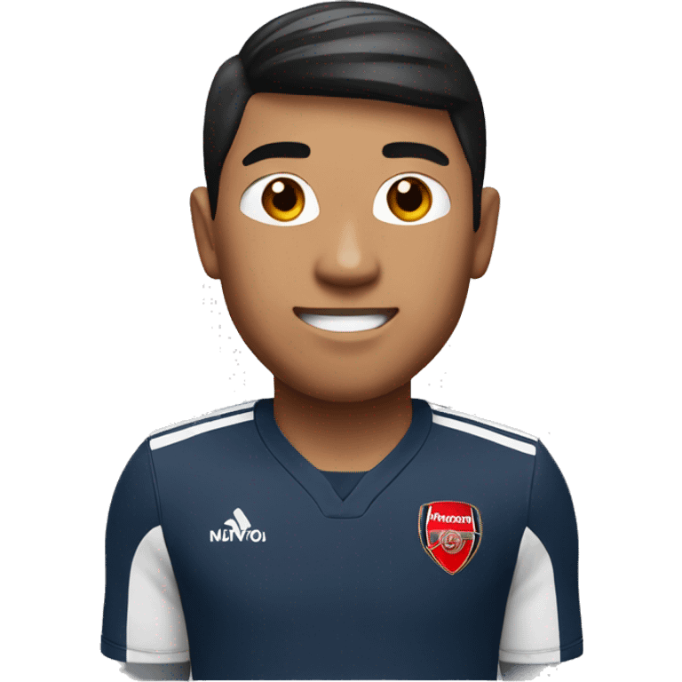 asian with red hair wearing arsenal uniform emoji