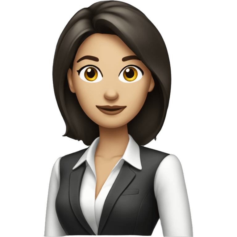 Brunette bombshell businesswoman emoji