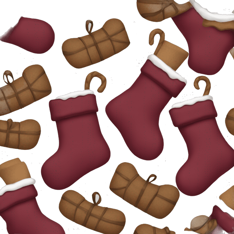 Maroon christmas stocking emoji