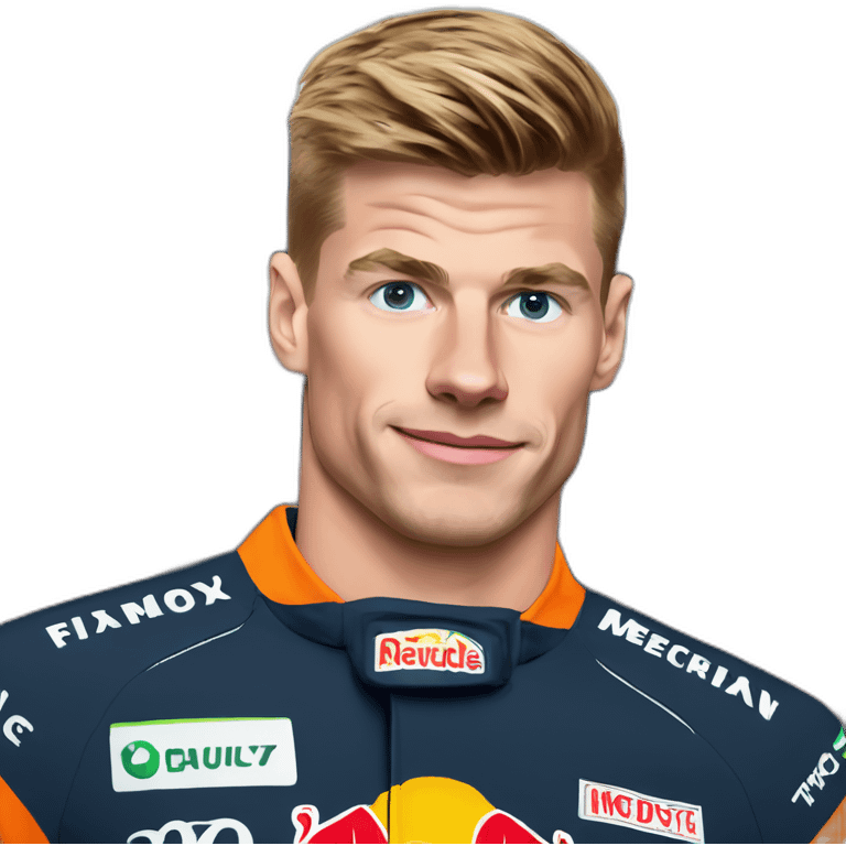 max verstappen wearing a mercedez jersey emoji