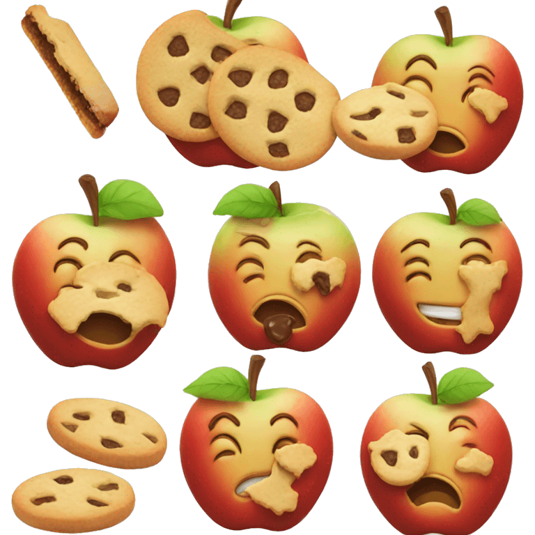 Apple eating a Cookie  emoji