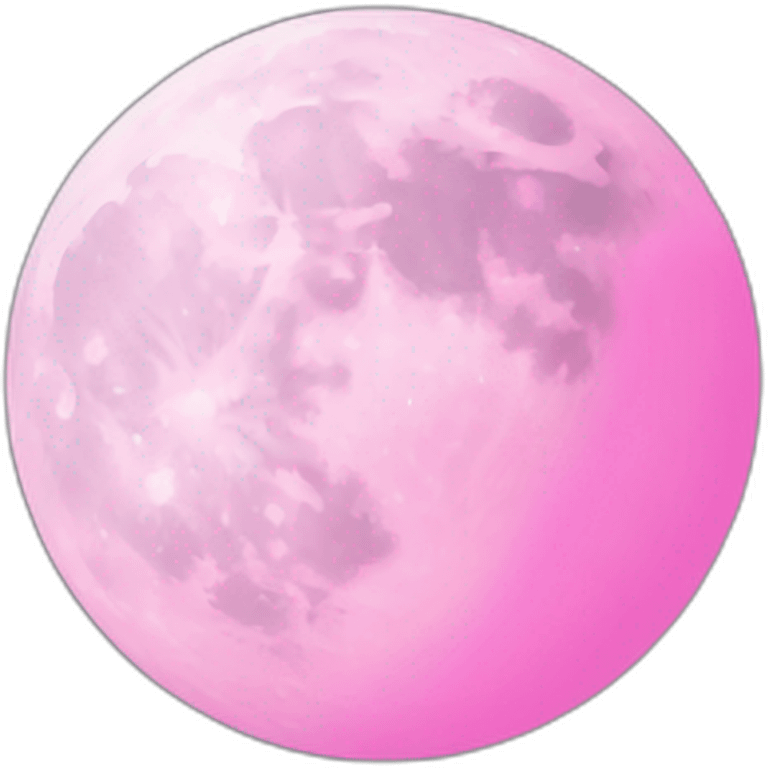 Moon pink emoji