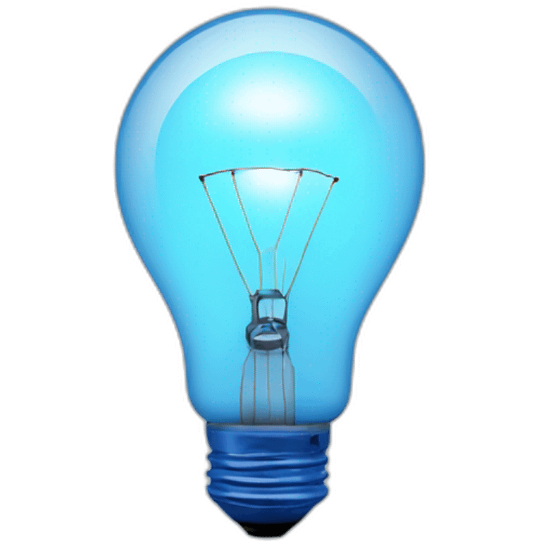 blue light bulb emoji