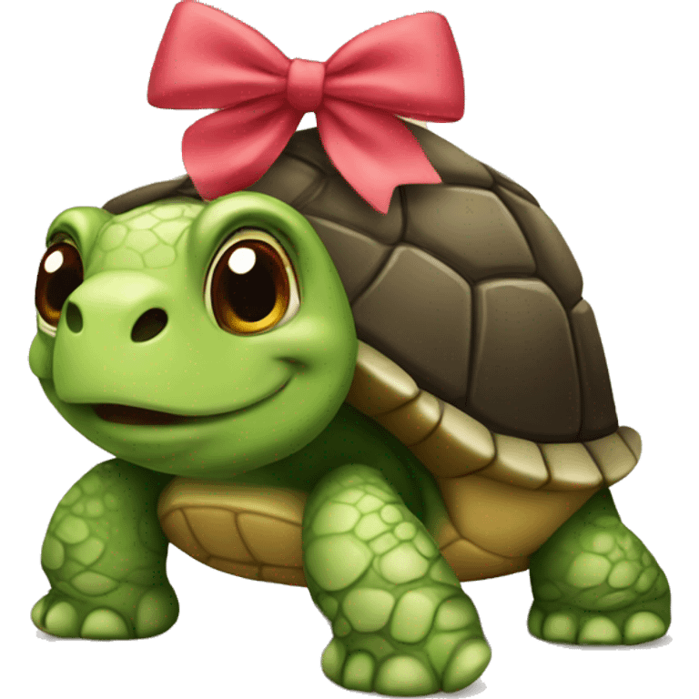 turtle wearing a bow on its head emoji