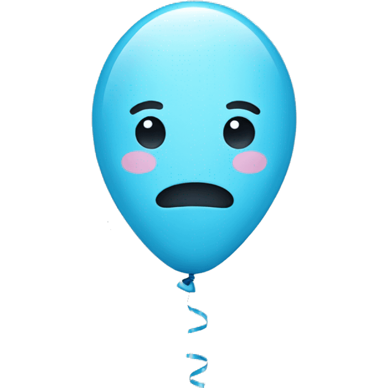 Lightblue birthday balloon emoji