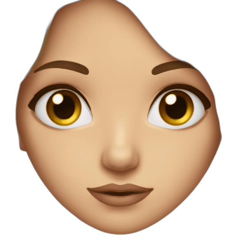 Girl-long-brownhair-beautiful-eye-eyebrow emoji