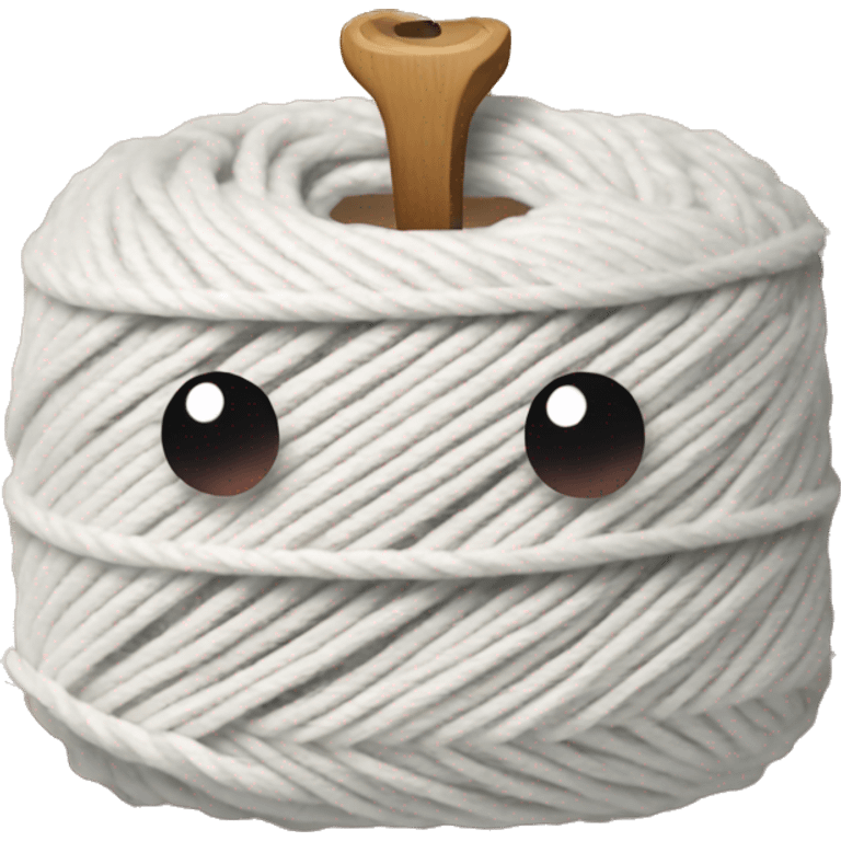 yarn thread cut by scissors emoji