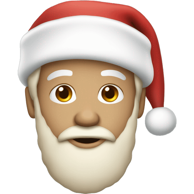 light skin toned cute santa clause face emoji