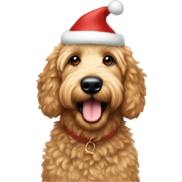 Christmas golden doodle  emoji