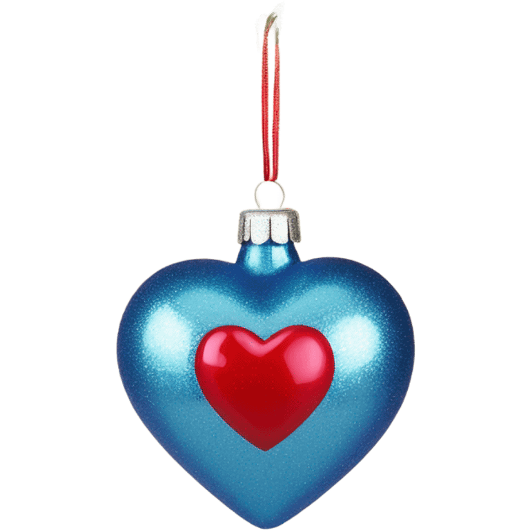 Red heart Christmas ornament ￼ emoji